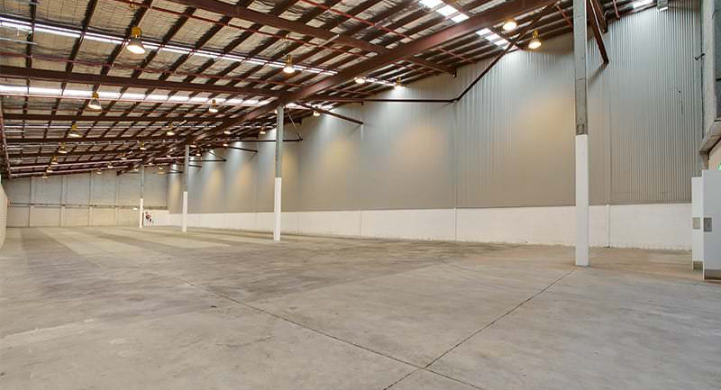 Open industrial commercial warehouse facility